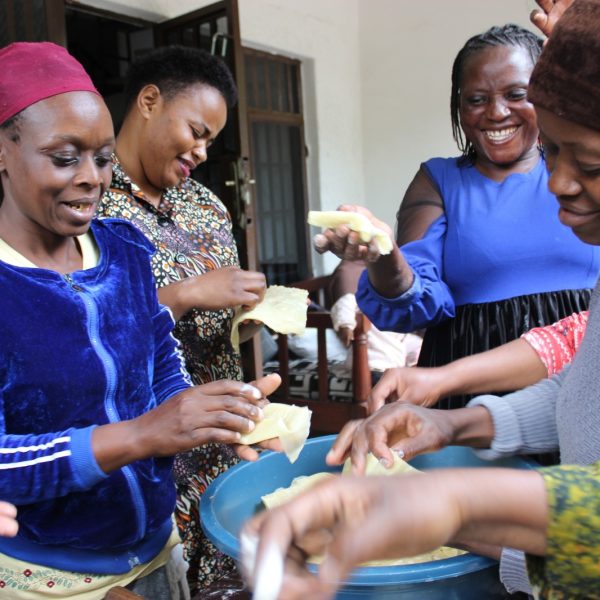 Tanzanian women sewing